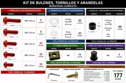MALETIN 177 PZS (TUERCAS Y TORNILLOS RAP) AZUL