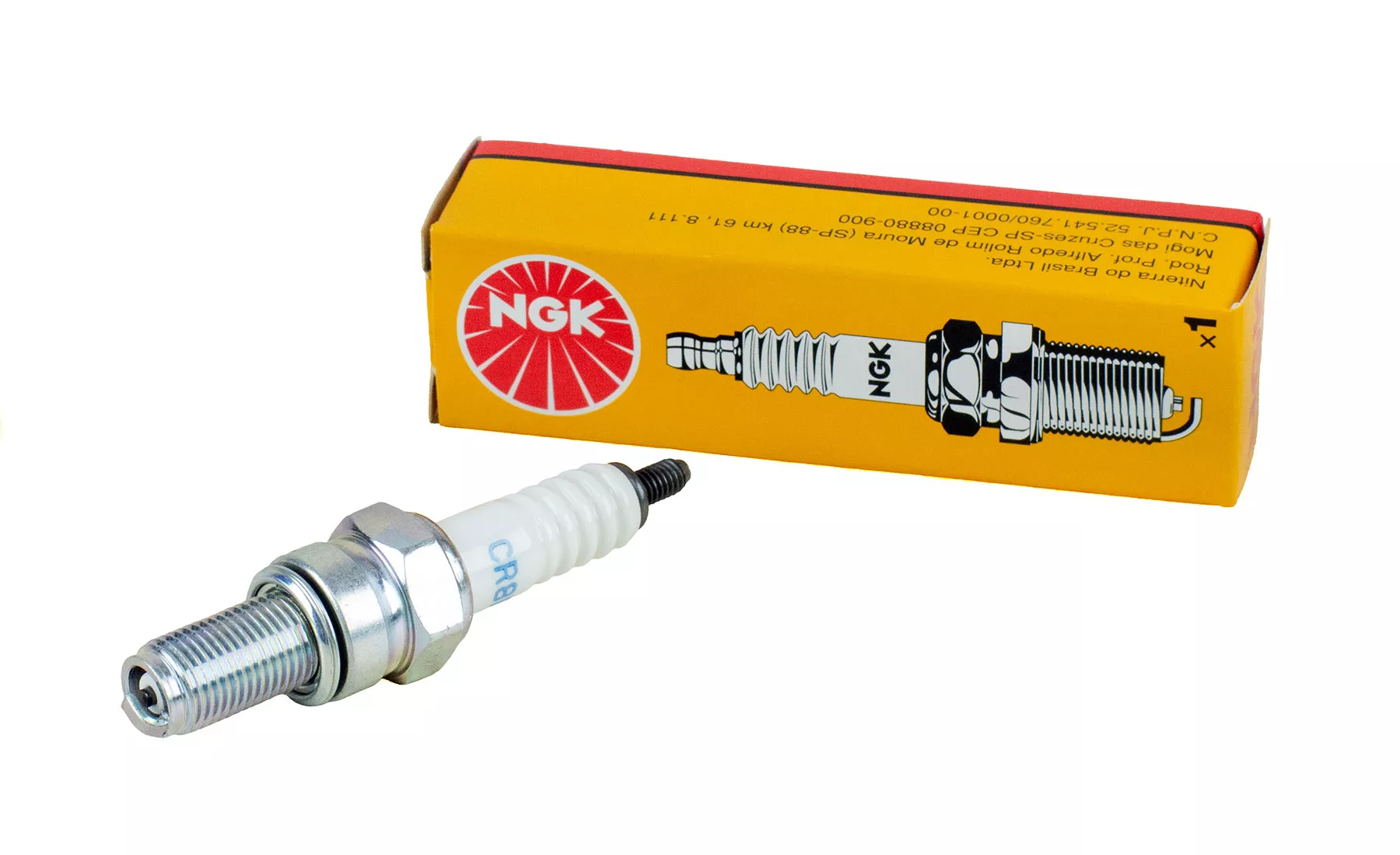 BUJIA NGK BRASIL CR8E (LATERALES ROUSER NS200)