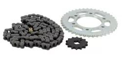 KIT TRANSMISION MOTEXO FZ FI 14T/41T C/CADENA 6 AGUJEROS