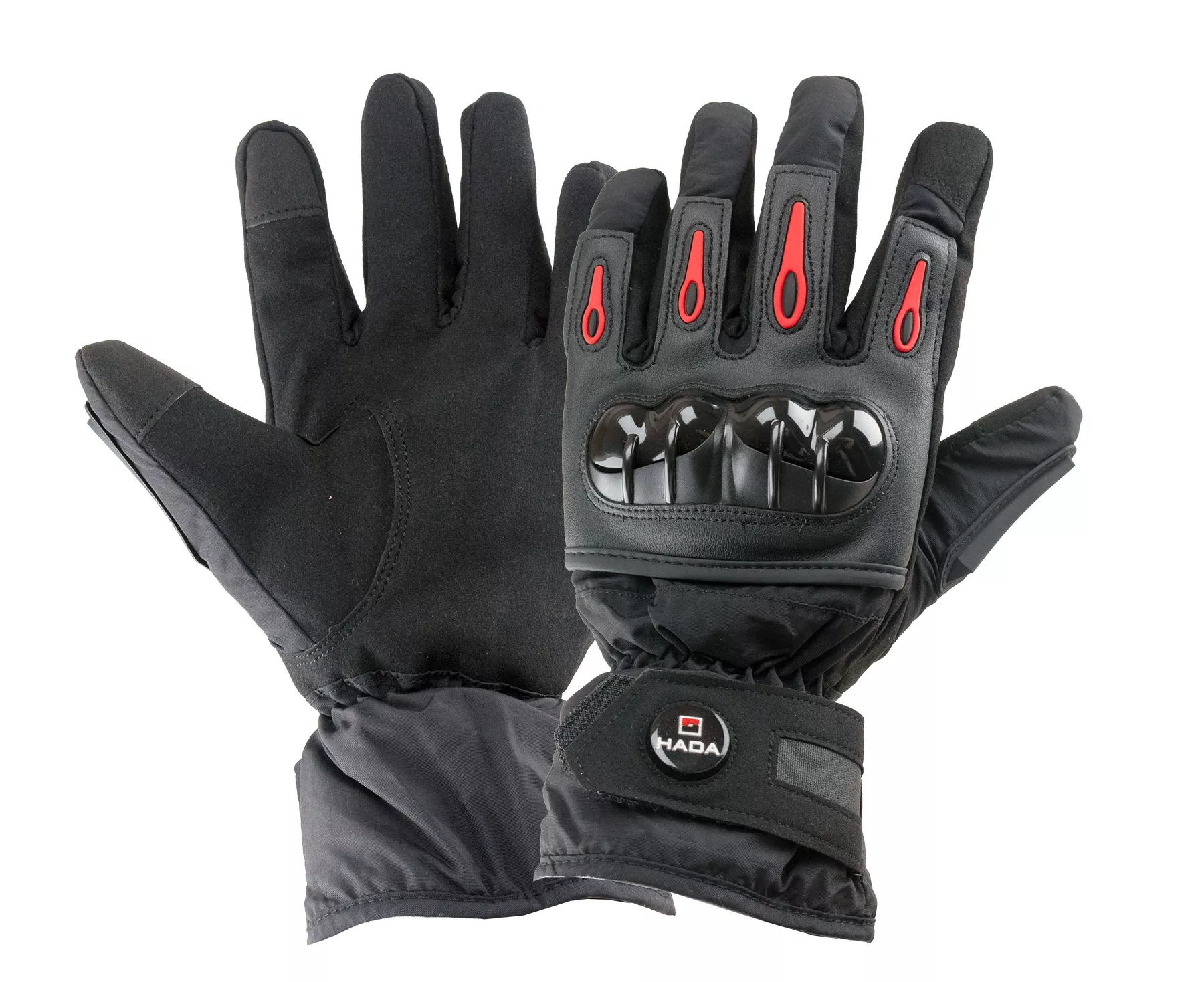 GUANTES HADA HOMBRE NEGRO/ROJO TALLE XL C/ PROT. NUDILLO