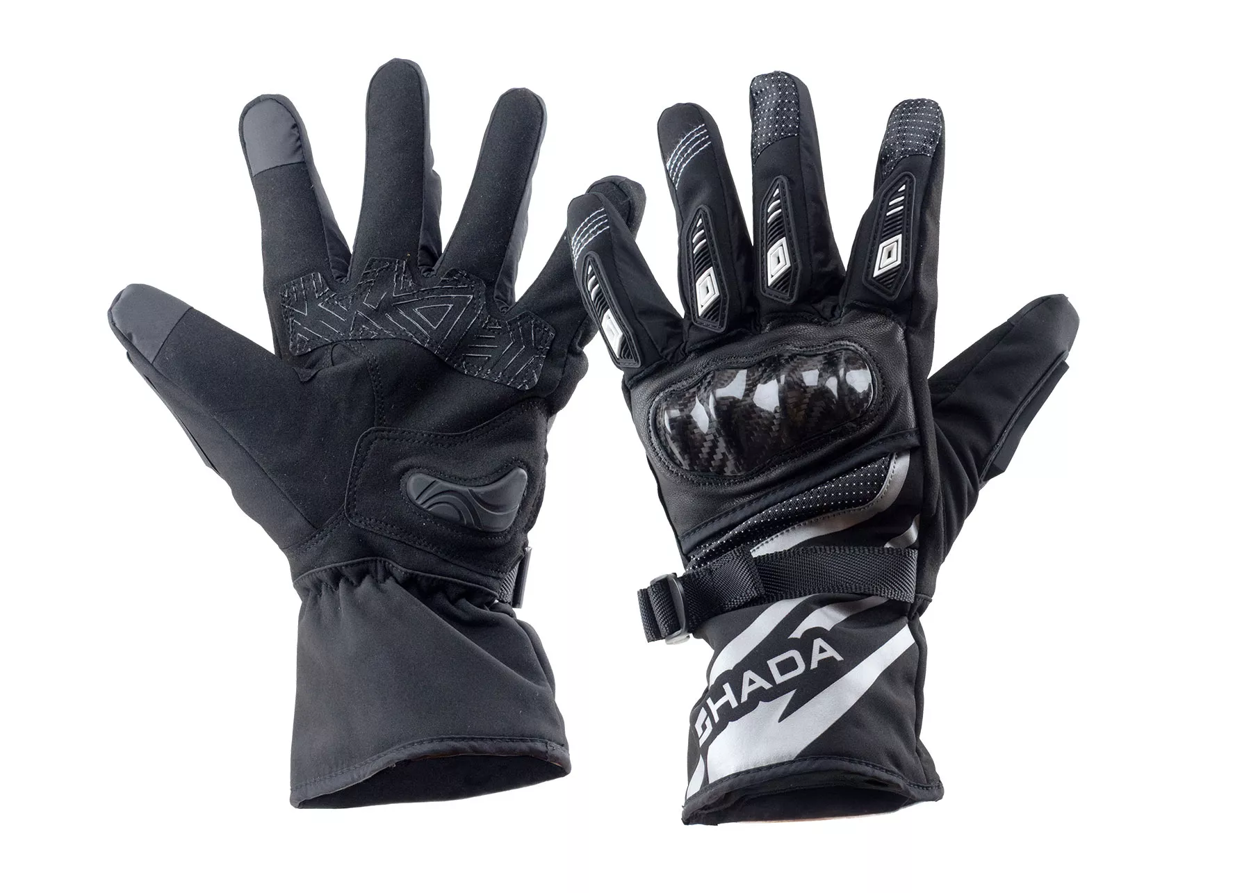 GUANTES HADA HOMBRE NEGRO/GRIS/BLANCO TALLE XL C/PROT.