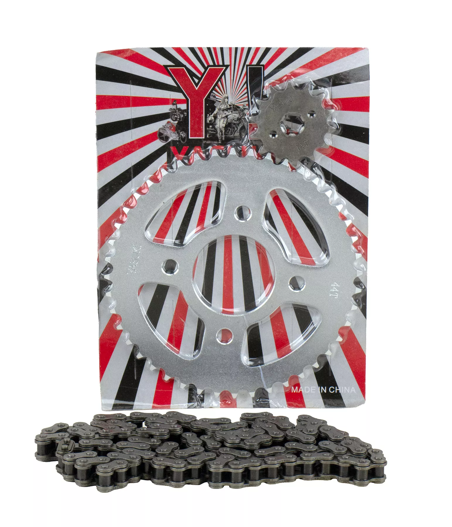 KIT TRANSMISION YASUKI CB1 125 (44-14) C/CADENA