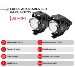 FAROS AUXILIARES STALLION U5 MINI UNIVERSAL BLANCO